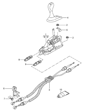 (New) 911/Boxster/Cayman Manual Transmission Shift Cable Ball End Right - 1997-12