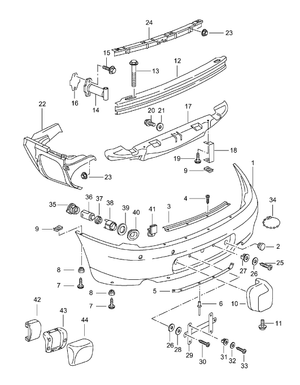 (New) 911 Rear Bumper Beam 1998-01