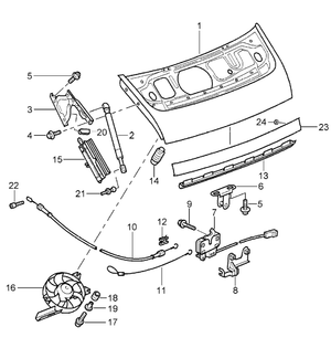 (New) 911 Engine Lid Strut - 1999-13