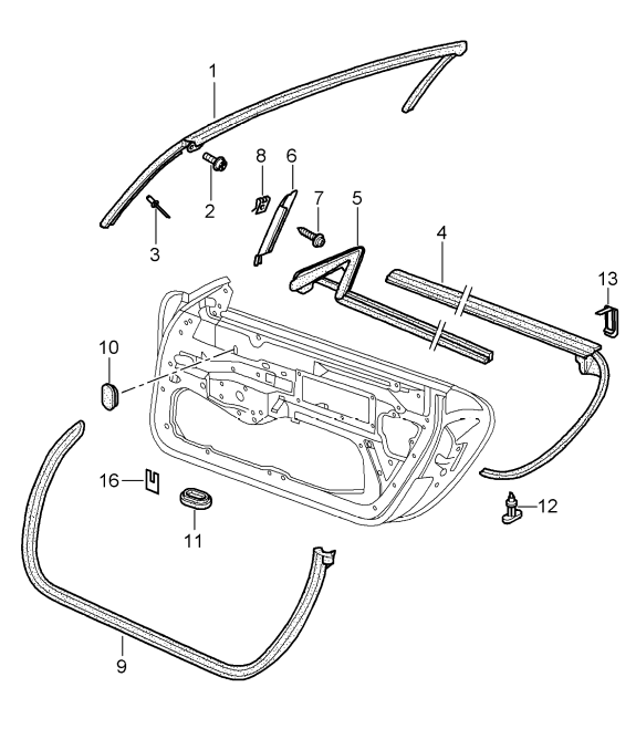 (New) 911/Boxster Internal Door Shaft Gasket Right - 1997-05