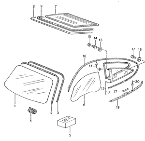 (New) 911/Boxster Windshield Seal 1999-05