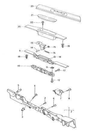 (New) 911 Targa Door Sill Black 1998-05