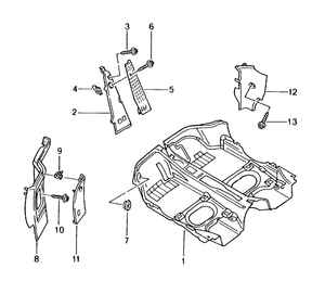 (New) 911/Boxster Footrest Cover 1997-05