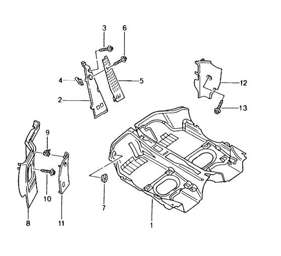 (New) 911/Boxster Carpet Support, Right 1997-05