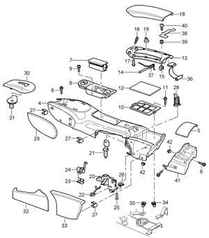 (New) 911/Boxster Retaining Frame for Gear Selector 1997-05