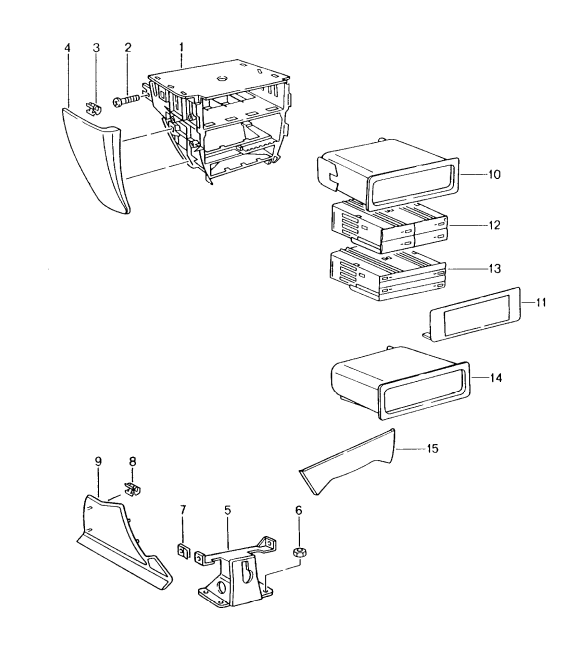 (New) 911/Boxster CD Box for Center Console Front 1997-05