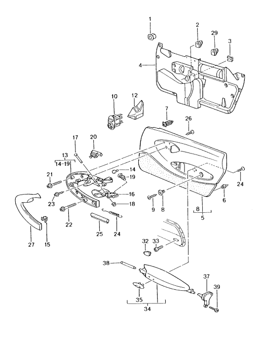 (New) 911/Boxster Panel for Electrically Adjustable Exterior Mirror Left 1999-05