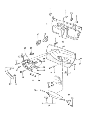 (New) 911/Boxster Door Panel Insulation Right 1997-05