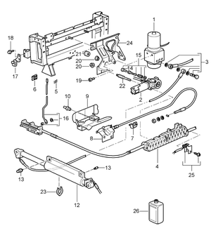 (New) 911 Convertible Top Drive Repair Kit 1999-03