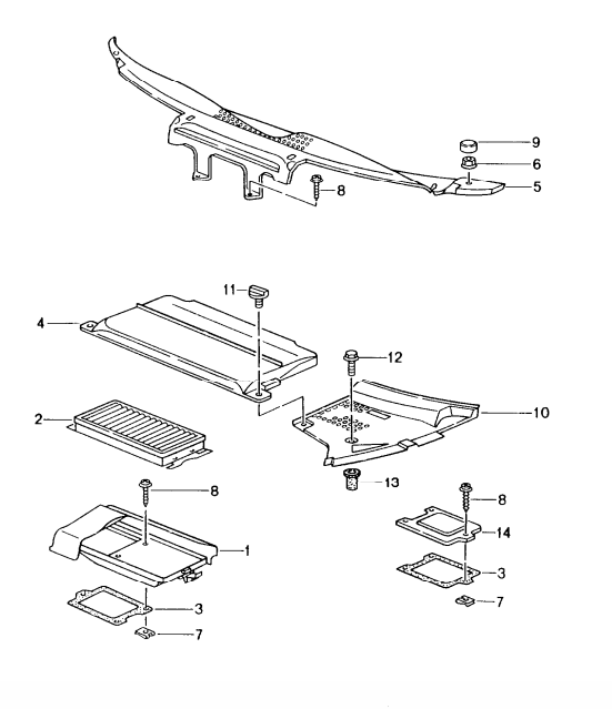 (New) Boxster RHD Windshield Cowl Cover 1997-00