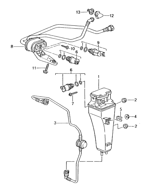 (New) 911/Boxster Vapor Canister Shutoff Valve 1994-05