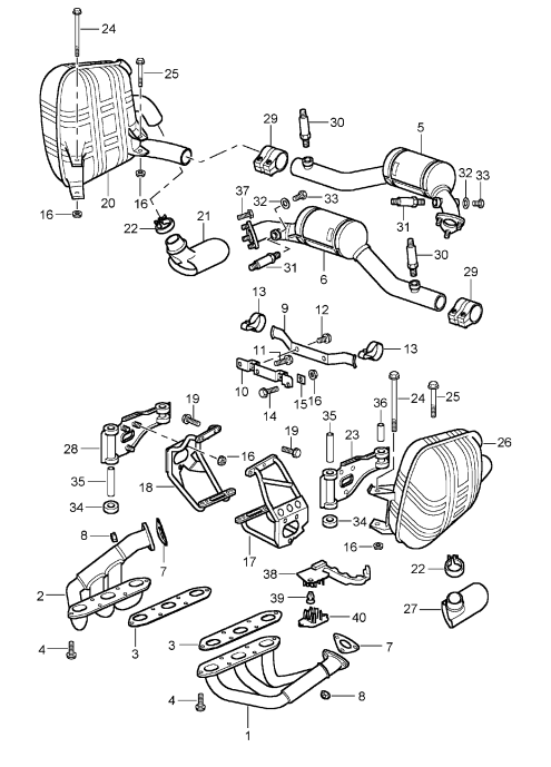 (New) 911 Carrera Oxygen Sensor Rear 2002-05