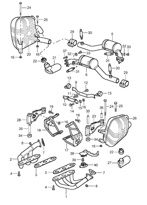 (New) 911 Carrera Oxygen Sensor Rear 2002-05