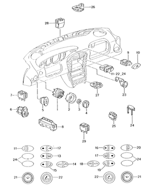 (New) 911/Boxster Window Switch 1997-01