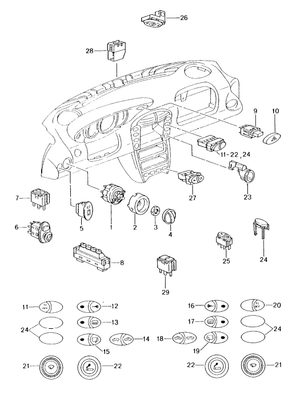 (New) 911/Boxster Headlight Switch - 1997-05