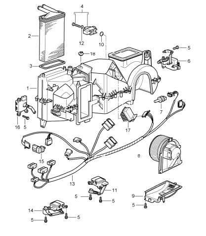 (New) 911/Boxster RHD Blower Motor Assembly 1997-13