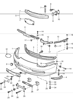 (New) 911 Front Bumper Cap - 1989-2005