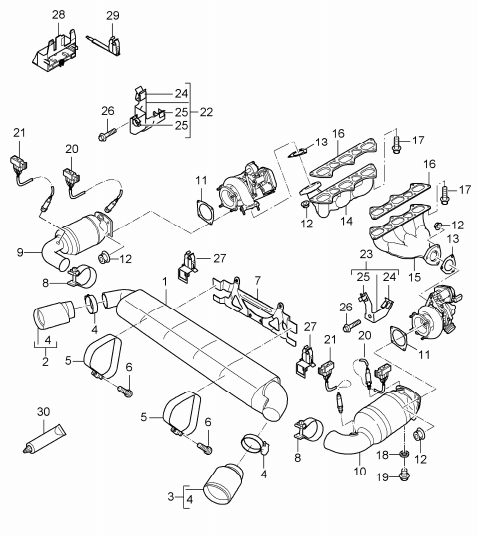 (New) 911 Manifold to Turbocharger Gasket 2007-15