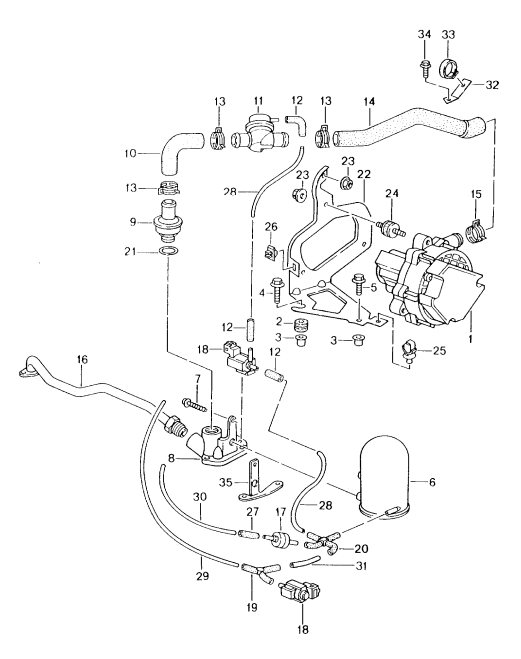 (New) 911/Boxster Secondary Air Injection Shut-Off Valve 1997-11