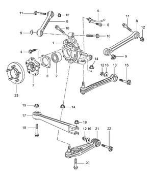 (New) 911 Suspension Control Arm Link Rear Upper 1999-2013