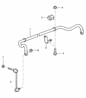 (New) 911/Boxster/Cayman Sway Bar Link Left 2005-15