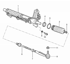 (New) 911/Boxster/Cayman Steering Tie Rod 1997-13