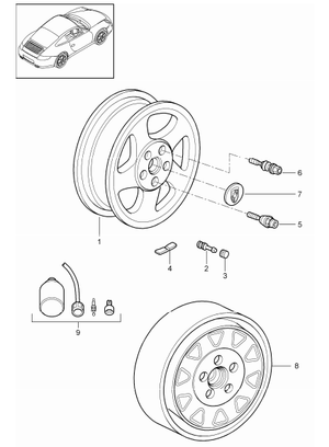 (New) 911/Boxster/Cayman Lug Bolt For Alloy Wheel