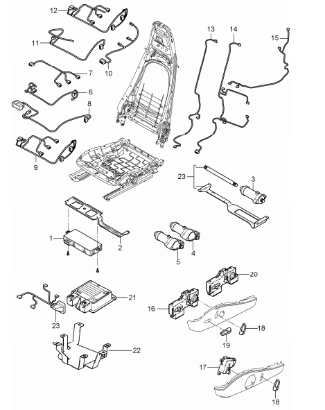 (New) 911 Seat Adjustment Switch Dr. Side 2004-11