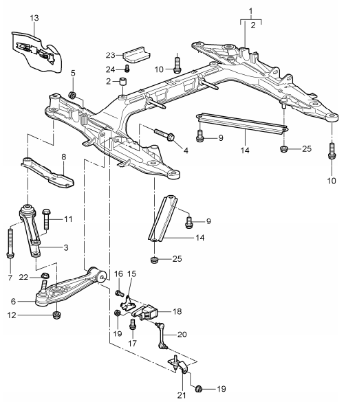 (New) 911 Headlight Level Sensor w/ HID Headlights 2005-12