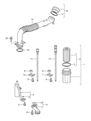 (New) 997 Oil Fill Tube 2005-on