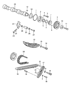 (New) 911 Timing Chain Guide Roll Pin 1989-98