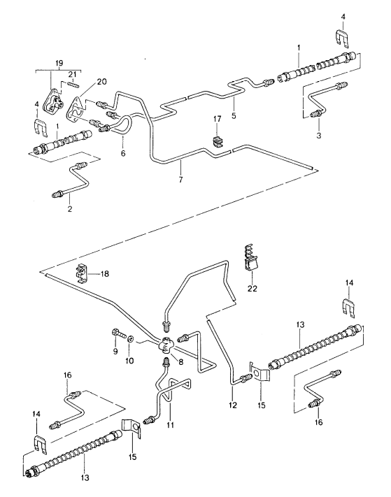 (New) 911 Brake Line Support Bracket 1989-94