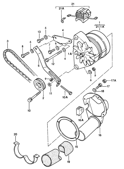 (New) 928 Alternator Drive Belt 10 x 875