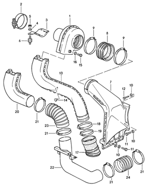 (New) 911 Additional Blower Hose Clamp 1978-89