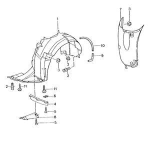 (New) 911/Boxster Fender Lining and Underbody Cover Speed Nut