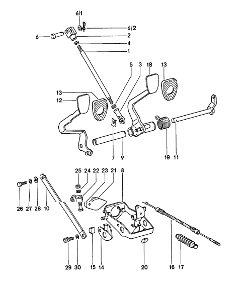 (New) 911 Brake Pedal Push Rod Swivel - 1975-89