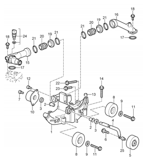(New) 911 O-Ring Engine to Coolant Crossover Pipe 2001-11