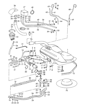 (New) 911 Small Vapor Hose 1969-75