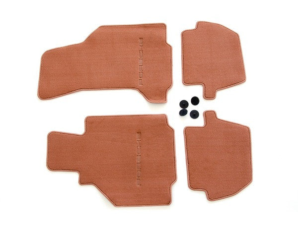 (New) 996 Cabriolet/Targa Set of Four Cinnamon Brown Floor Mats - 2002-05