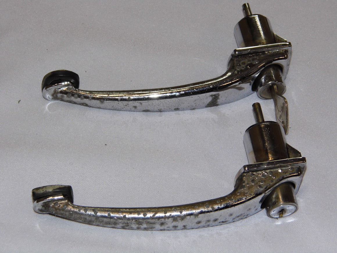 (Original) 356 AT1 Square Edge Door Handles (Pair) -1957