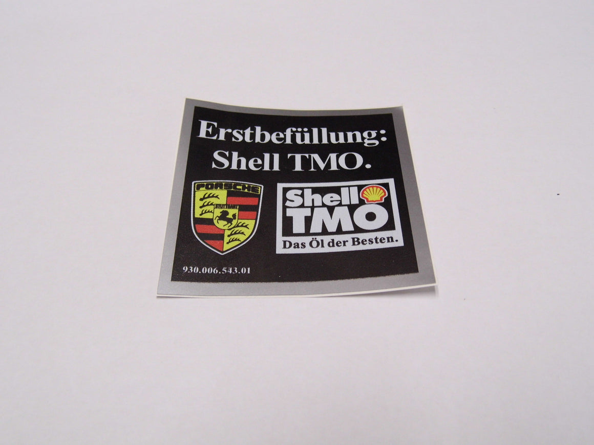 (New) 911 Shell Air Cleaner Decal w/ Silver Border 7 x 7cm - 1989-94