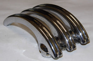(Used) 356 A/B/C Used Double Ribbed Groove Chrome Door Handle-1955-65