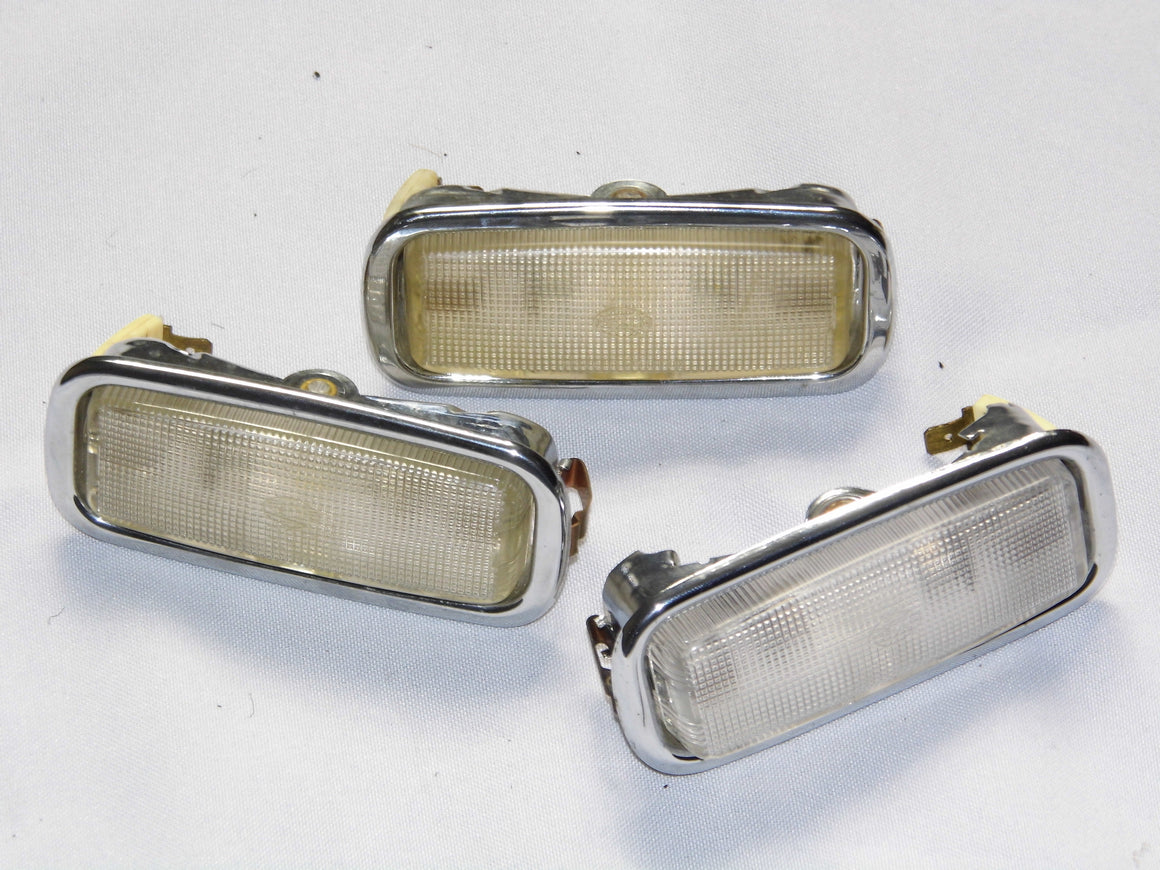 (Used) 356/911/912 Interior Light Chrome Bezel With Lens - 1962-78