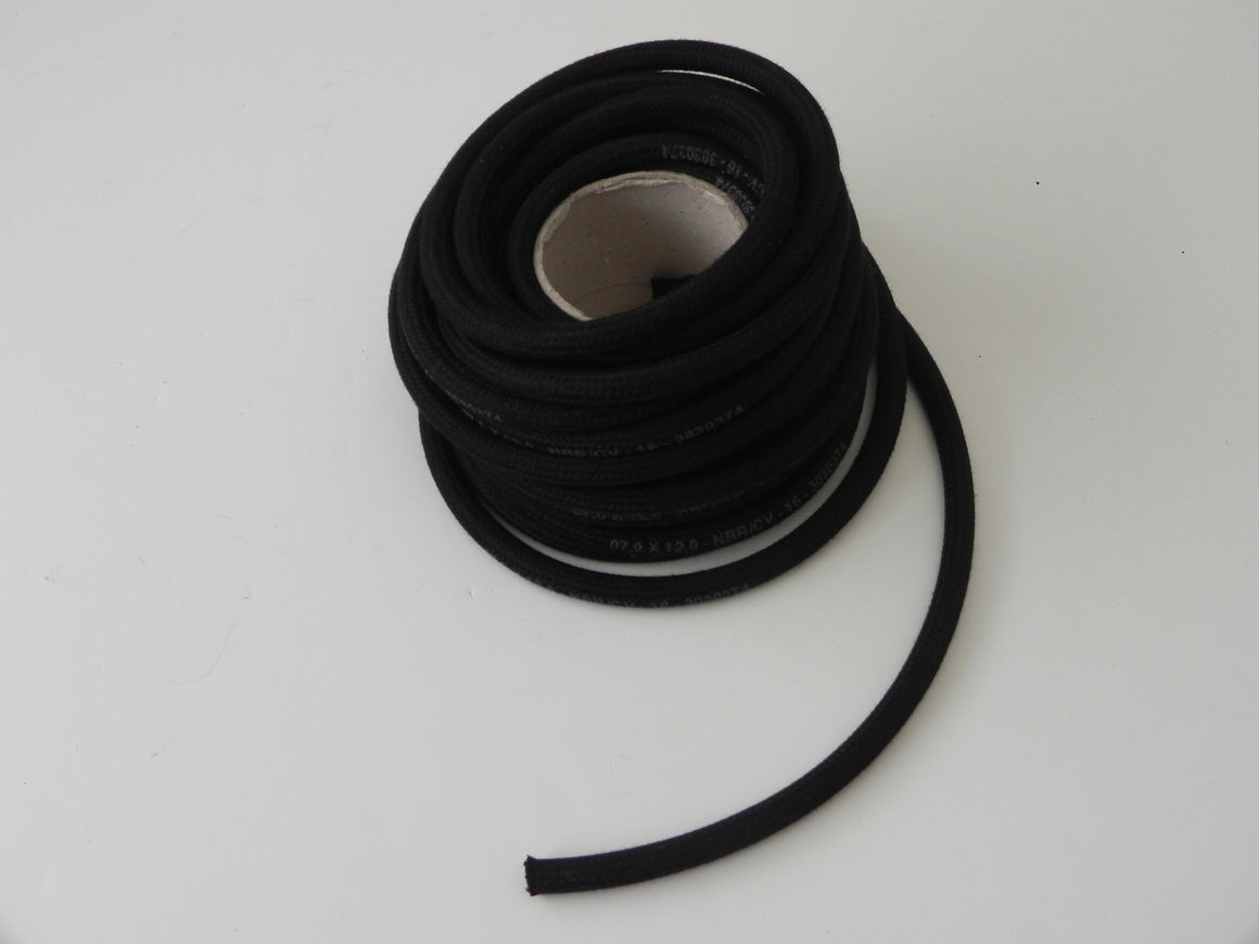 (New) 911/912 7mm Black Cloth Braided Brake Hose at Master Cylinder - 1965-73