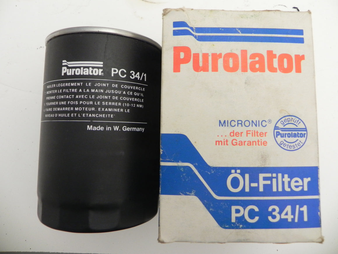 (NOS) Purolator PC34/1 Oil Filter 1969-71