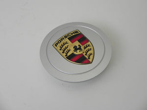 (New) 964 30 Year Anniversary Silver Center Cap w/ Full Colored Porsche Crest - 1989-94