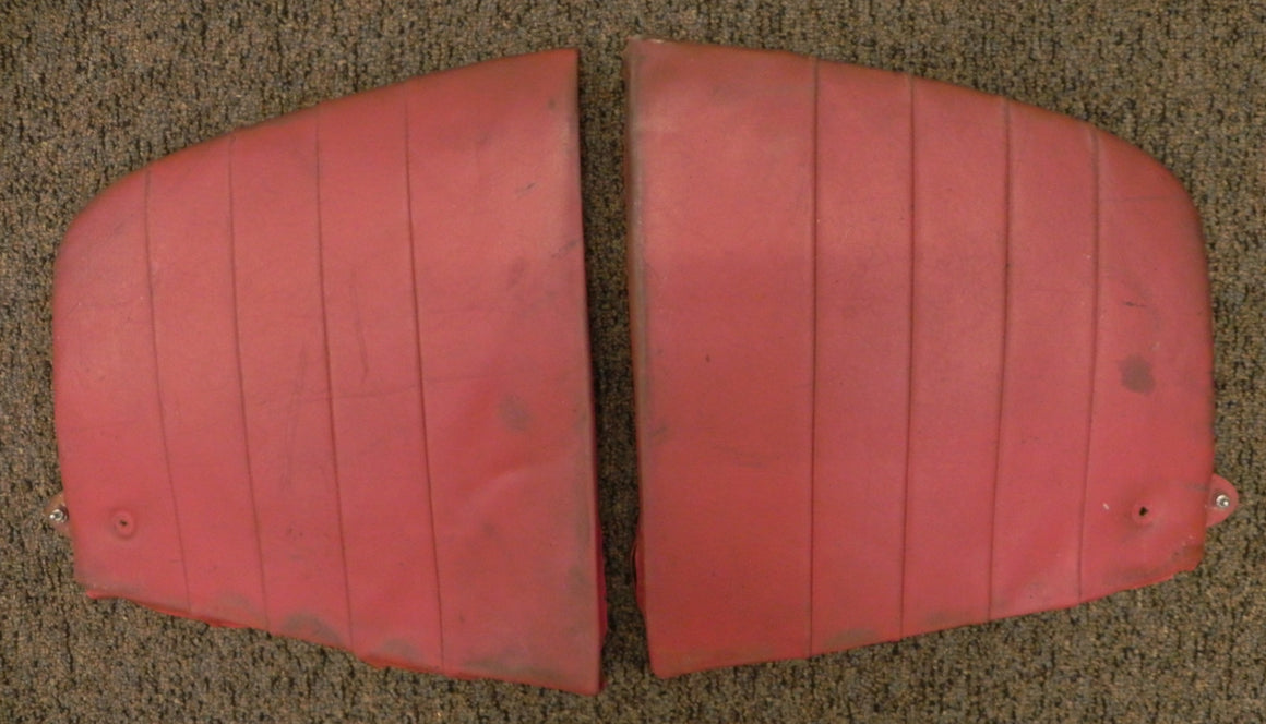 (Used) 356 Cabriolet Soft Top Interior Quarter Panel Pair with Red Vinyl Covers 1957-65