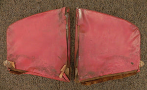 (Used) 356 Cabriolet Soft Top Interior Quarter Panel Pair with Red Vinyl Covers 1957-65