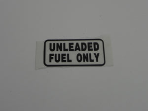 (New) 911 'Unleaded Fuel Only' Decal in Black Lettering - 1978-89