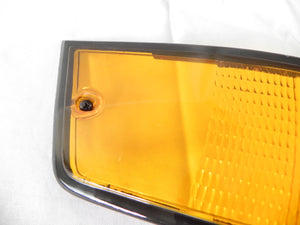 (Damaged) 911/912/930 Right Side Euro Amber/Red/Clear Tail Light Lens with Black Trim - 1973-89